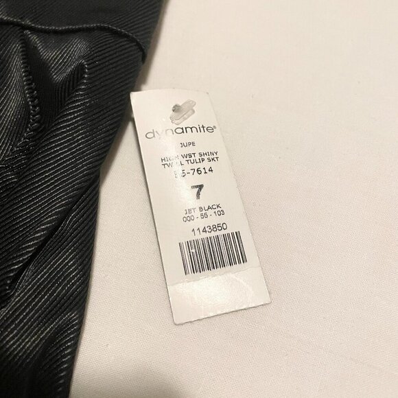 Dynamite High Waisted Shiny Twill Tulip Skirt Womens Size 7 - Picture 7 of 15